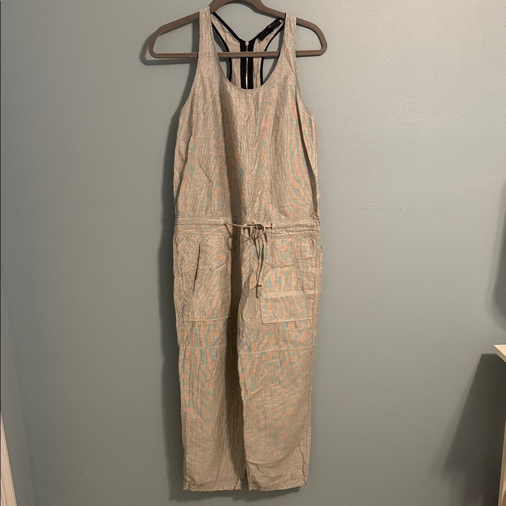 Rag & Bone Black and White Striped Jumpsuit